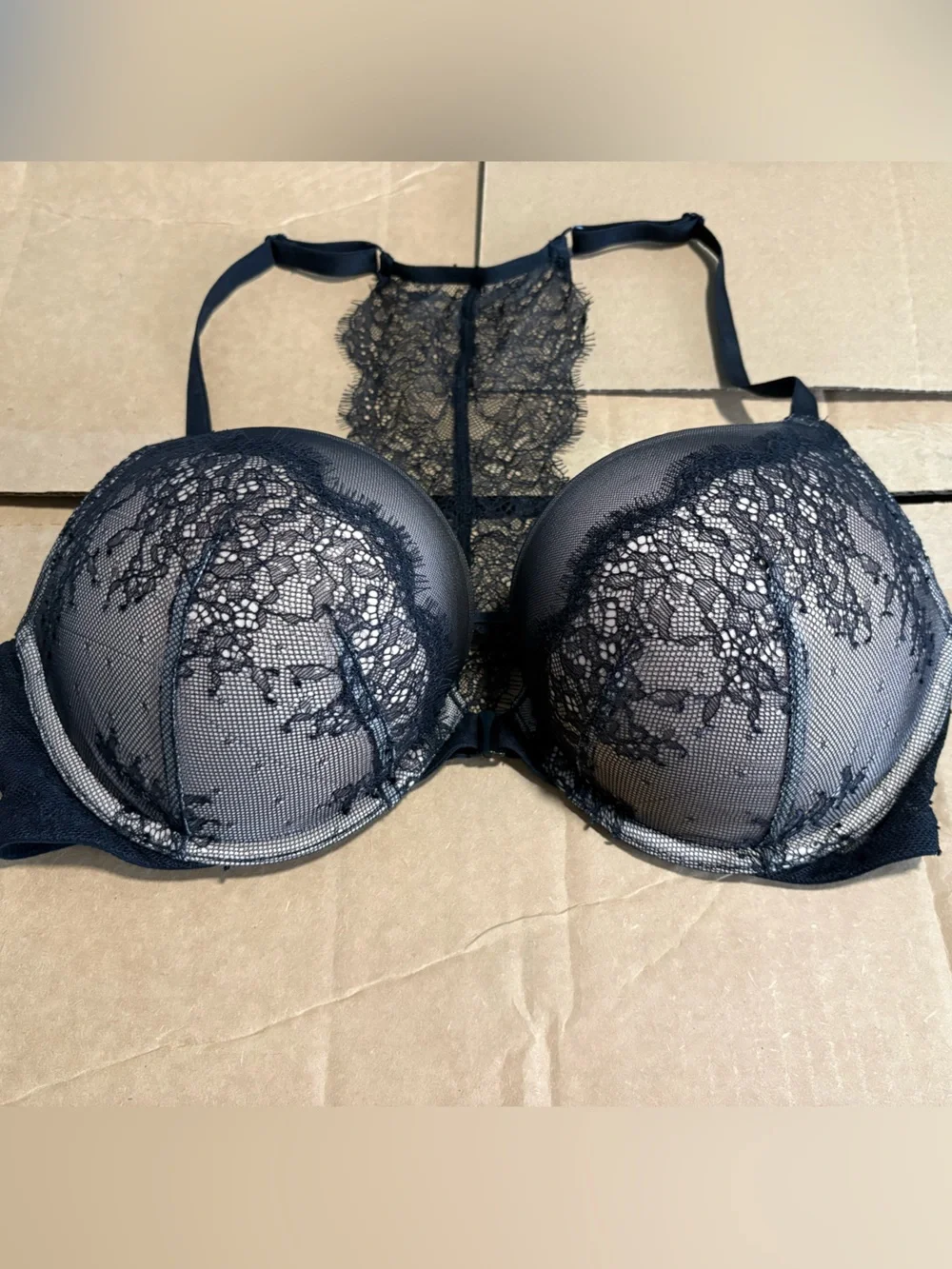 Victoria’s Secret Bombshell Lace Black Push-Up Bra